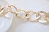 6.6 ft (2m) Gold Tone Textured Aluminium Thick Curb Chain Chunky Chain