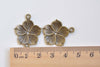 Flower Connector Charms 20x26mm Antique Bronze/Silver/Gold Set of 20