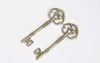 Skeleton Key Pendants Charms Bronze/Silver/Copper Set of 5