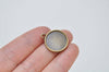 Antique Bronze/Silver Round Cameo Base Setting One Sided Set of 10