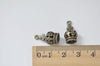 3D Crown Charms 8x17mm Antique Bronze/ Silver/Gold Set of 10