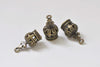 3D Crown Charms 8x17mm Antique Bronze/ Silver/Gold Set of 10