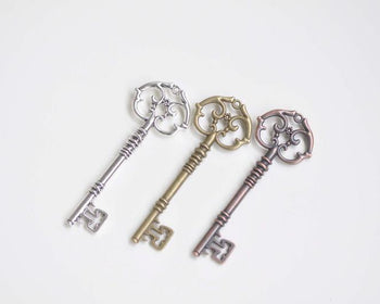 Skeleton Key Pendants Charms Bronze/Silver/Copper Set of 5