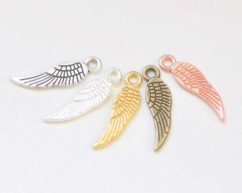 Small Feather Wing Angel Themed Charms  5x16mm