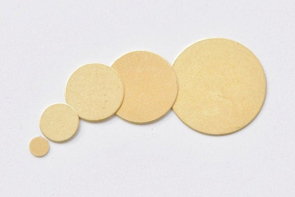 Raw Brass Flat Round Blank Disc Engravable No Hole Tags 3mm-35mm