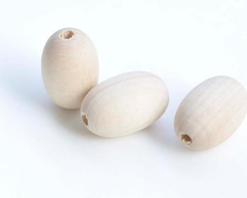 Unfinished Large Oval Wood Beads Findings 20x30mm