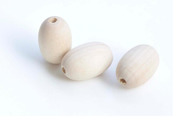 Unfinished Large Oval Wood Beads Findings 20x30mm
