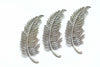 Antique Bronze Large Feather Connectors Pendants 28x78mm Set of 10