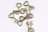 Antique Bronze/Silver/Copper/Gold/Rose Gold Heart Key Charms 7x15mm
