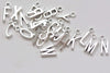 Antique Silver Small Alphabet Letter Tags Initial Charms A-Z Size 6x16mm