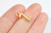 Shiny Gold Small Alphabet Letter Tags Initial Charms A-Z Size 6x16mm