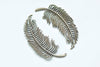Antique Bronze Large Feather Connectors Pendants 28x78mm Set of 10