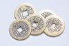 10 pcs Antiqued Bronze Thick Traditional Chinese Qing Dynasty Coin Charms 28mm A6362