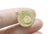 Raw Brass Flat Round Blank One Loop Disc Charms 4mm-18mm