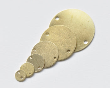 Raw Brass Flat Round Blank Disc Connectors 6mm-35mm