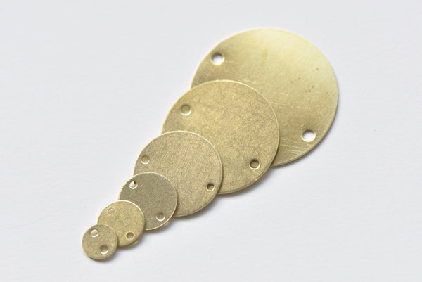 Raw Brass Flat Round Blank Disc Connectors 6mm-35mm