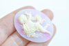 Gorgeous 1 pc Pink Resin Angel Lady Oval Cameo Cabochon 30x40mm