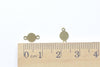 Raw Brass Flat Round Blank Two Loops Disc Connector Charms 5mm Set of 50 A3096