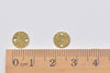 Raw Brass Stardust Textured Blank Two Holes Disc Connector 8mm/12mm Set of 30