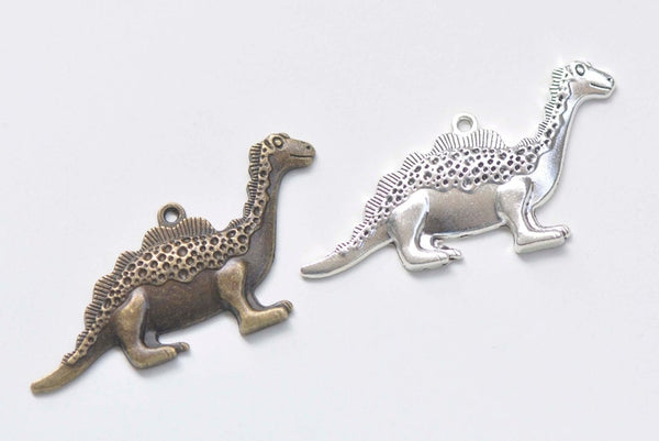 Antique Bronze/Silver Dinosaur Charms Pendants 32x63mm