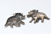 Antique Bronze/Silver Dinosaur Charms Pendants 32x54mm