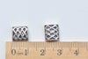 Rectangle Beads Antique Silver Rondelle Spacer Beads Charms 8x10mm