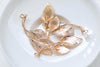 4 pcs 24K Champagne Gold Plated Brass Calla Lily Flower Charms A369