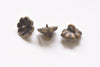 Antique Bronze Bead Cap With Peg For Half Drilled Pearls Beads Set of 20 pcs  A3602