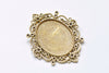 Antique Gold Oval Base Settings Match 30x40mm Cabochon Set of 5