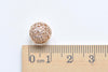 6 pcs Champagne Gold Plated Brass Filigree Ball Round Charms 12mm