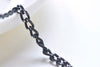 16.5 ft (5m) E-Coating Black Aluminium Chunky Textured Unsoldered Curb Chain A4087