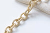 16ft (5m) Gold Plated Aluminum Thick Oval Chain 11x15mm A8212