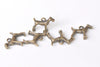Antique Bronze/Silver Hound Dog Charms 16x18mm