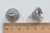10 pcs Antique Silver Flower Tassel Caps Cord Ends 10x19mm
