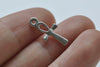 50 pcs of Antique Silver Egyptian Ankh Cross Charms 8x18mm A5979