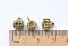 20 pcs Antique Gold Flower Necklace Drum Bail 10mm