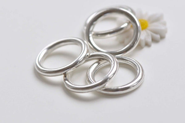 10 pcs of Antique Silver Smooth Round Circle Rings 23mm A1414