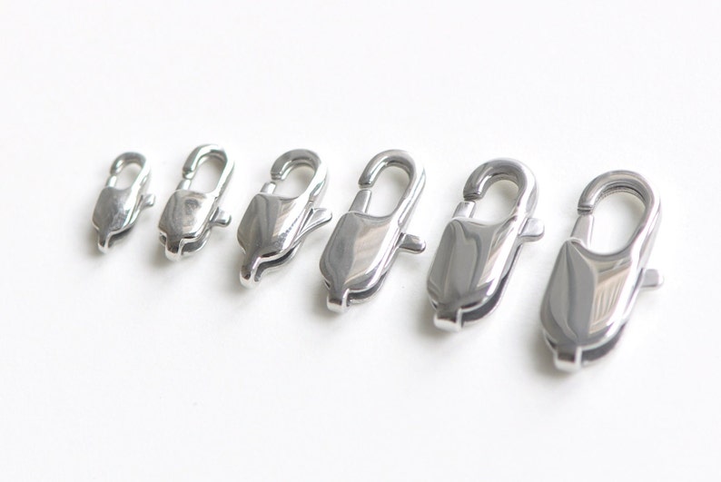 Stainless Steel Rectangle Lobster Clasps 9mm/11mm/13mm/15mm/16mm/18mm