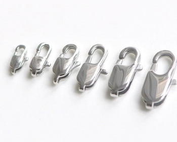 Stainless Steel Rectangle Lobster Clasps 9mm/11mm/13mm/15mm/16mm/18mm