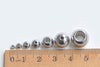 50 pcs Stainless Steel Seamless Round Loose Beads Smooth Spacer Beads 3mm-12mm