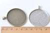 Antique Bronze/Silver Round Cabochon Base Settings Match 40mm Cameo