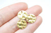 100 pcs Raw Brass Textured Round Blank Disc Charms One/Two/Three Holes Version