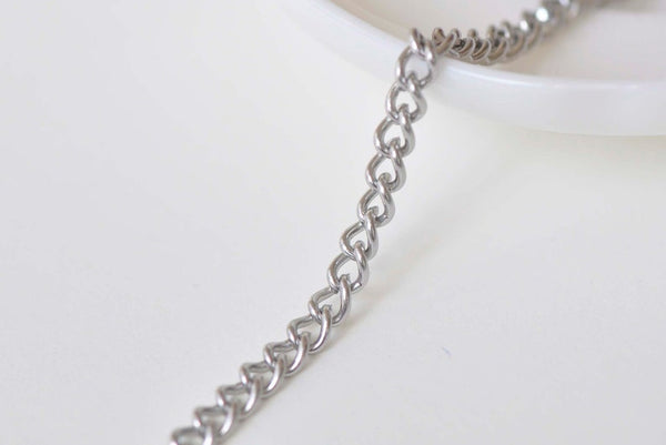 304 Stainless Steel Curb Chain Link Size 4mm