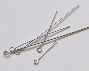 100 pcs Stainless Steel Eyepins Various Sizes Available 23G/22G/21G