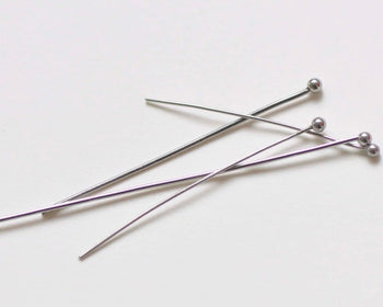 50 pcs Stainless Steel Ball End Headpin Various Sizes Available 24G/23G/22G