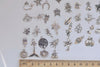Antique Silver Animal Themed Charms Mixed Styles Set of 100