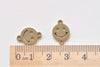 Raw Brass/Gold/Silver Happy Smile Icon Thick Connectors Set of 2