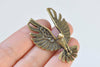 Flying Bird Connector Antique Bronze Eagle Hummingbird Pendants Set of 10 A4841