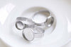 4 pcs Stainless Steel Adjustable Ring Blanks Size 6mm-25mm