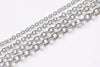 6.6ft (2m) of Stainless Steel Flat Oval Cable Link Chain Closed Soldered Links